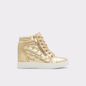 Aldo Ailannah High Top - Wedge Sneakers Gold | OCV-986321