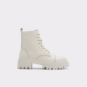 Aldo Bigmark - Lug Sole Kampfstiefel Weiß | RQO-187056