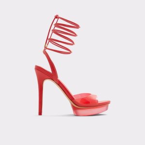 Aldo Bossis Absatz Sandal - Stiletto Plateauschuhe Rot | IYP-130249