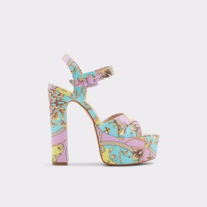 Aldo Camelia Riemen Absatz Sandal - Plateforme Plateauschuhe Mehrfarbig | BYJ-719650