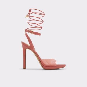 Aldo Docilla Riemchen Absatz Sandal - Stiletto Plateauschuhe Rosa | RCS-195284