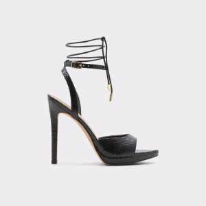 Aldo Docilla Riemchen Absatz Sandal - Stiletto Plateauschuhe Schwarz | YVU-426513