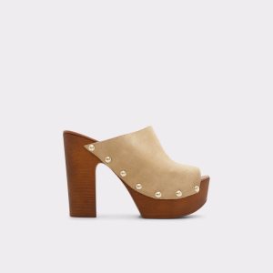 Aldo Drenania Absatz Mule - Plateauschuhe Beige | VQB-362104