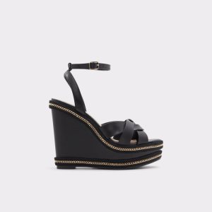 Aldo Droyers Wedge Sandal - Wedge Sandalen Schwarz | FJM-915048