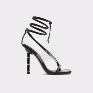 Aldo Elektra Riemchen Absatz Sandal Sandalen Schwarz | PLQ-659182