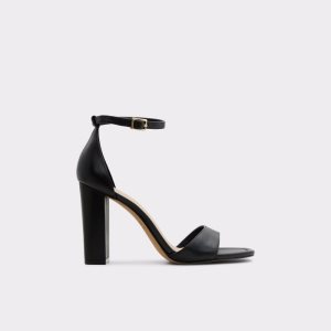 Aldo Enaegyn Riemen Absatz Sandal - Cup Sole Blockabsatz Schwarz | FTI-176543
