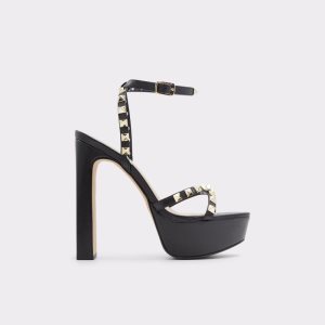 Aldo Geegully Riemen Absatz Sandal - Plateforme Plateauschuhe Schwarz | HTQ-275109