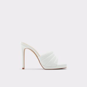Aldo Gennia Absatz Mule - Stiletto Plateauschuhe Weiß | WKO-043857