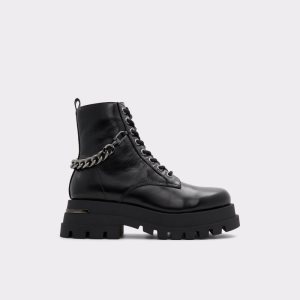 Aldo Grandeur - Lug Sole Kampfstiefel Schwarz | EQK-071943