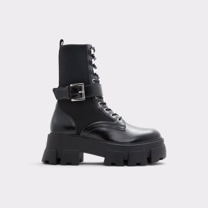 Aldo Grandleap - Lug Sole Kampfstiefel Schwarz | HCU-524896