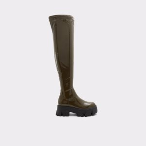 Aldo Grandmode Over-the-knee - Lug Sole Hohe Stiefel Khaki | QCS-348620
