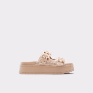 Aldo Jika Badelatschen Sandal - Flatform Sandalen Rosa Gold | MCJ-674523