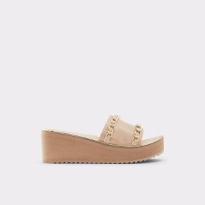 Aldo Kaerratlan Badelatschen Sandal - Wedge Sandalen Beige | DKN-680951