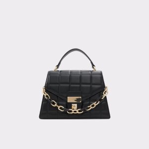 Aldo Kamelia Top Handle Clutch Tasche Schwarz | QFP-215690