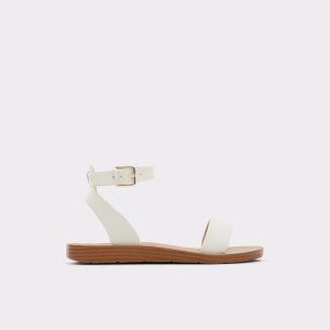 Aldo Kedaredia Flache Sandal Sandalen Weiß | DWZ-029631