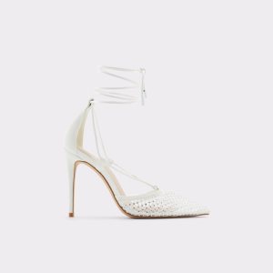 Aldo Ladanten Riemchen Absatz Hohe Schuhe Weiß | SLD-813267
