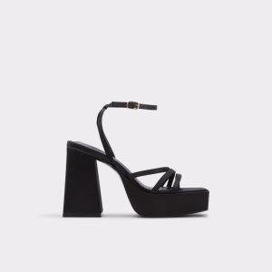 Aldo Landabriver Riemchen Absatz Sandal - Plateforme Plateauschuhe Schwarz | FZX-180547