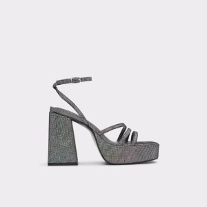Aldo Landabriver Riemchen Absatz Sandal - Flatform Plateauschuhe Silber | VSH-734892