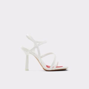 Aldo Luvly Riemchen High Sandal - Stiletto Hohe Schuhe Weiß | XIM-027438