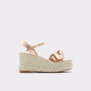 Aldo Macrama Wedge Sandal - Wedge Sandalen Rosa Gold | DMX-189635