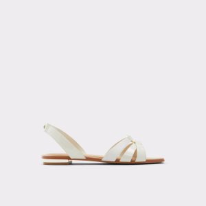 Aldo Marassi Sling Back Sandal Sandalen Weiß | EQL-254607