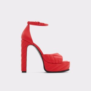 Aldo Milena Riemen Absatz Sandal - Plateforme Plateauschuhe Rot | DNU-428593