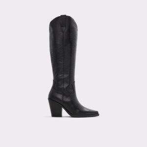 Aldo Nevada Western Knee-hign Hohe Stiefel Schwarz | AXF-437051