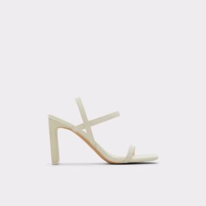 Aldo Okurr Riemchen Absatz Sandal Blockabsatz Weiß | FBJ-736582