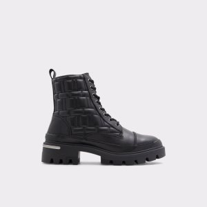 Aldo Quilt - Lug Sole Kampfstiefel Schwarz | DUA-248719