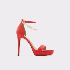 Aldo Scarlettchain High Sandal - Stiletto Plateauschuhe Rot | GEB-802967