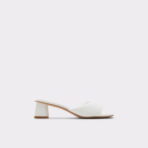Aldo Simalia Absatz Mule Blockabsatz Weiß | BCR-652049