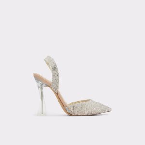 Aldo Solanti Sling Back High Blockabsatz Beige | AXI-358429