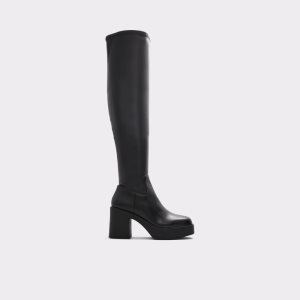 Aldo Upscale Over-the-knee - Lug Sole Hohe Stiefel Schwarz | QJY-758162
