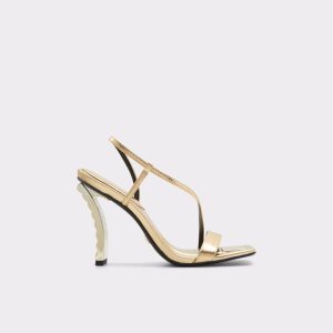 Aldo Vermeil Sling Back Absatz Sandal Hohe Schuhe Gold | KYX-675934