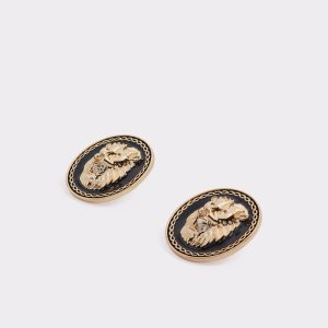 Aldo Wigolla Button Ohrringe Schwarz Gold Mehrfarbig | MQX-819754