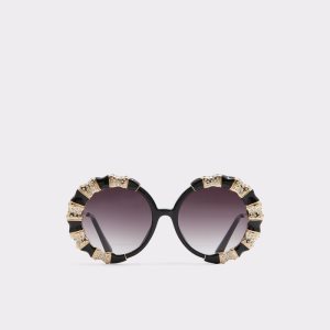 Aldo Zeamas Round Sonnenbrille Schwarz Gold Mehrfarbig | DXG-185702
